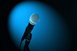 microphone in spotlight