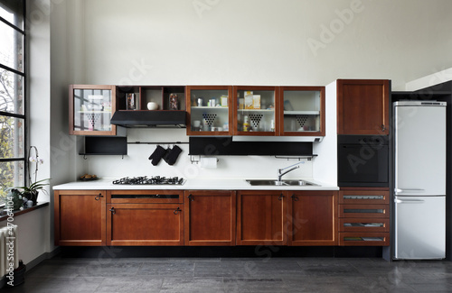 Photo: beautiful house, interior, view of the kitchen beautiful house, interior, view of the kitchen