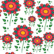 Seamless naive floral vector repeat background EPS 10