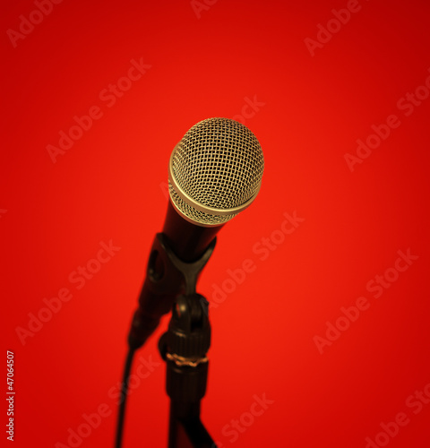 Photo: close up microphone close up microphone