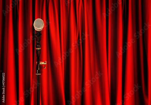Photo: microphone stage curtains microphone stage curtains