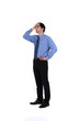 portrait of young businessman having remorse