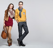 Sexy couple on white background