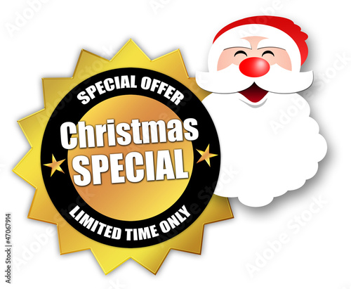 Illustration: Star-shaped Sticker "Christmas Special" Star-shaped Sticker "Christmas Special"