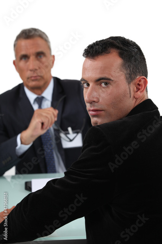 Photo: Man having one-to-one with boss Man having one-to-one with boss