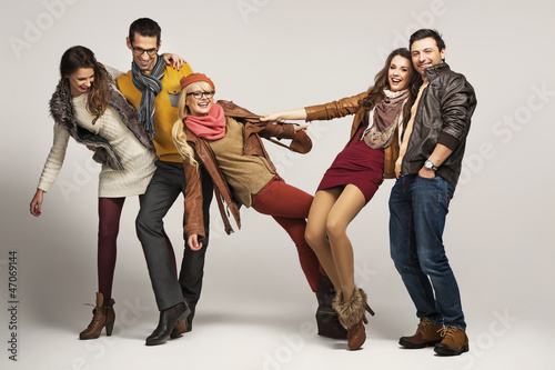 Photo: Group of friends having fun together Group of friends having fun together