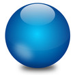 Glaskugel blau, Vektor