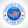 Made in the USA label. Vector.