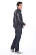 Young man in a leather jacket