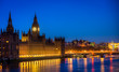 The houses of parliament by night