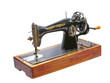Old sewing machine.Isolated.