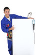 electrician showing a panel