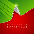 Christmas tree card. Vector.