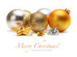 gold and silver Christmas balls