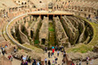 inside of Colosseum in Rome, Italy