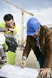 Foreman with site plans