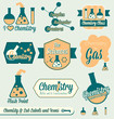 Vector Set: Vintage Chemistry Labels and Icons