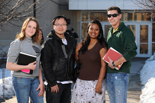 Photo: Diverse group of college students Diverse group of college students