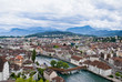 Panorama der Luzerner Altstadt mit Spreuerbrücke