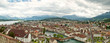 Panorama der Luzener Altstadt mit Spreuerbrücke und Bergen
