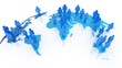 Social network concept on world globe, 3D images