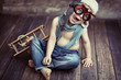 Small boy playing