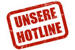Grunge Stempel rot UNSERE HOTLINE