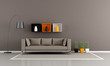 minimalist brown livingroom