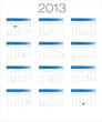 calendar | calendrier bilingual 2013 moon_blue EN+FR