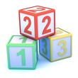 Number blocks 123 piled up