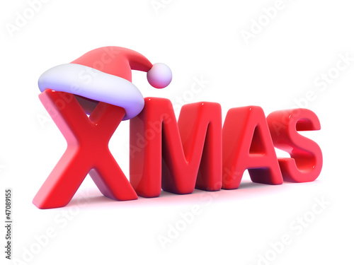 Illustration: Xmas with Santa Claus hat Xmas with Santa Claus hat