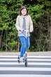 Photo: Girl on Crosswalk Girl on Crosswalk