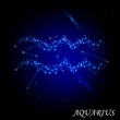 Sign of the Zodiac - Aquarius. Composed of stars.