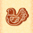 Ornate vector traditional christmas sweet with red ribbon