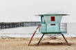 Lifeguard Stand and Surfboard at Ventura Pier Lifeguard Stand and Surfboard at Ventura Pier