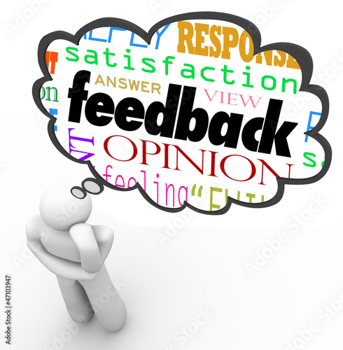 Illustration: Feedback Thought Cloud Thinker Review Opinion Comment Feedback Thought Cloud Thinker Review Opinion Comment