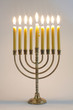 Hanukkah menorah with burning candles