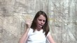 Girl Waving Hands by Bad Smell