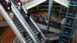 Shopping mall escalator