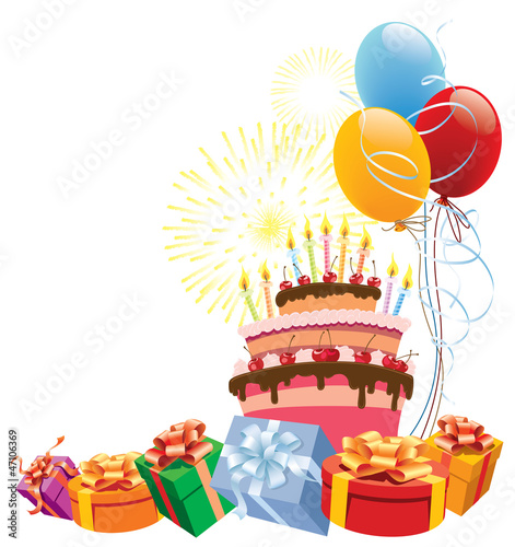 Vector: Birthday cake Birthday cake