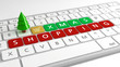 Christmas Shopping online concept