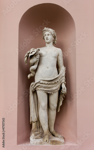 Photo: Neoclassic Marble Statue in its Niche Neoclassic Marble Statue in its Niche