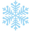 Schneeflocke blau auf weiß