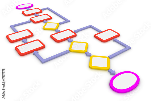 Illustration: 3d concept of computer algorithm 3d concept of computer algorithm