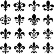 classic fleur de lys symbol set