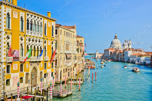 Photo: Grand canal and Basilica Santa Maria Della Salute, Venice, Italy Grand canal and Basilica Santa Maria Della Salute, Venice, Italy