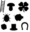 Glückssymbole Silhouette