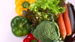 Fresh vegetables, rotate, studio shot