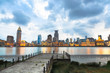 beautiful shanghai at dusk