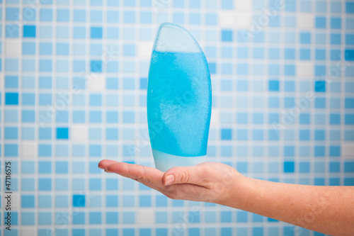 Photo: shower gel on hand shower gel on hand
